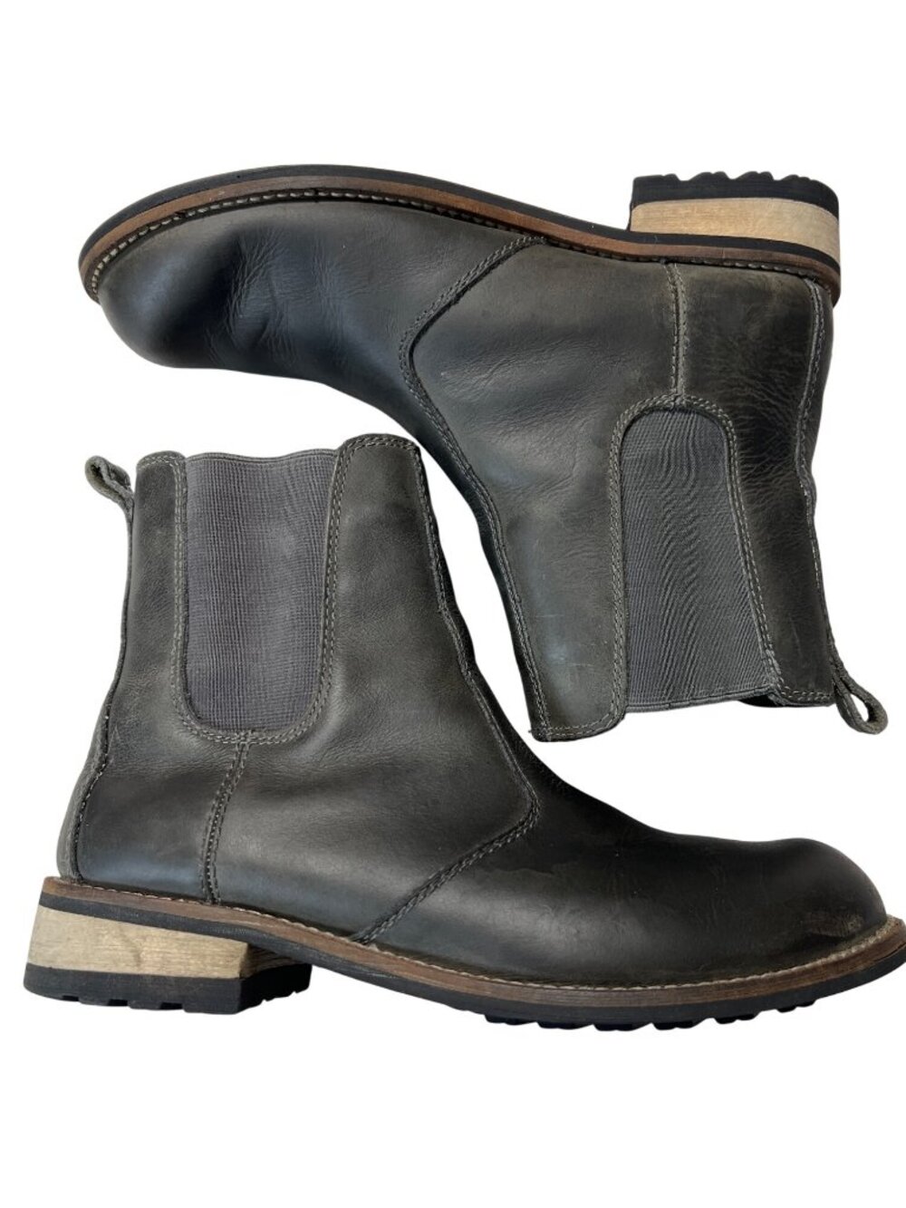 Kodiak Chelsea Olive Green Leather Boots